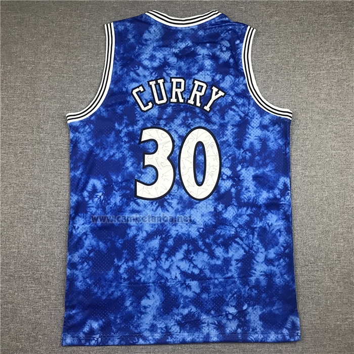 Camiseta Golden State Warriors Stephen Curry #30 Galaxy Azul